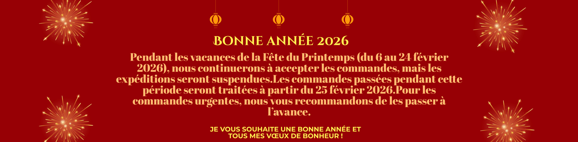 Avis de vacances 2026